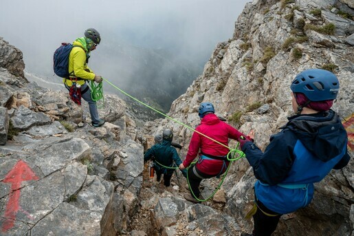 Trekking on Olympus' highest peaks